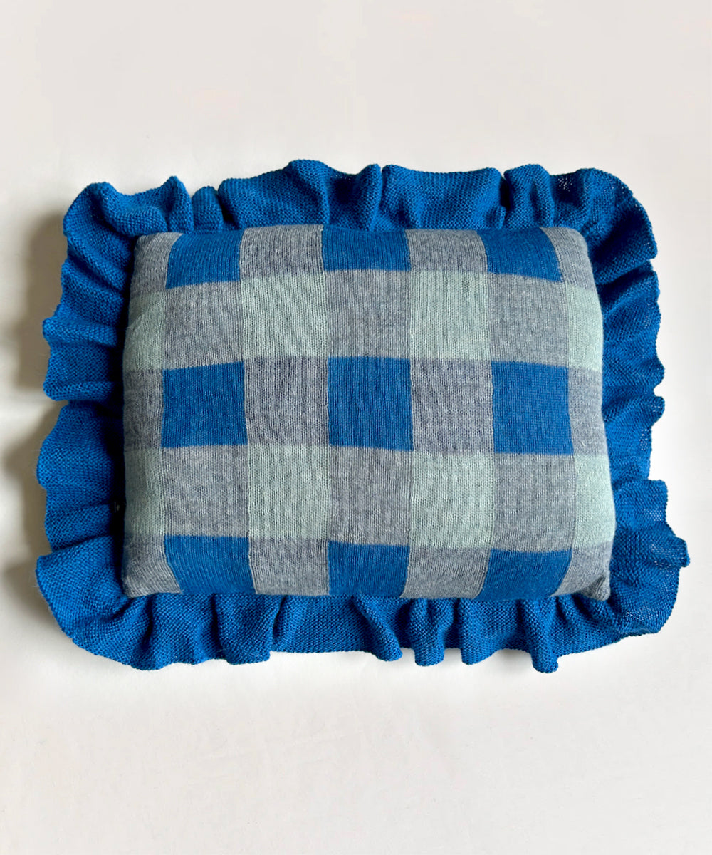 Gingham Ruffle Pillow