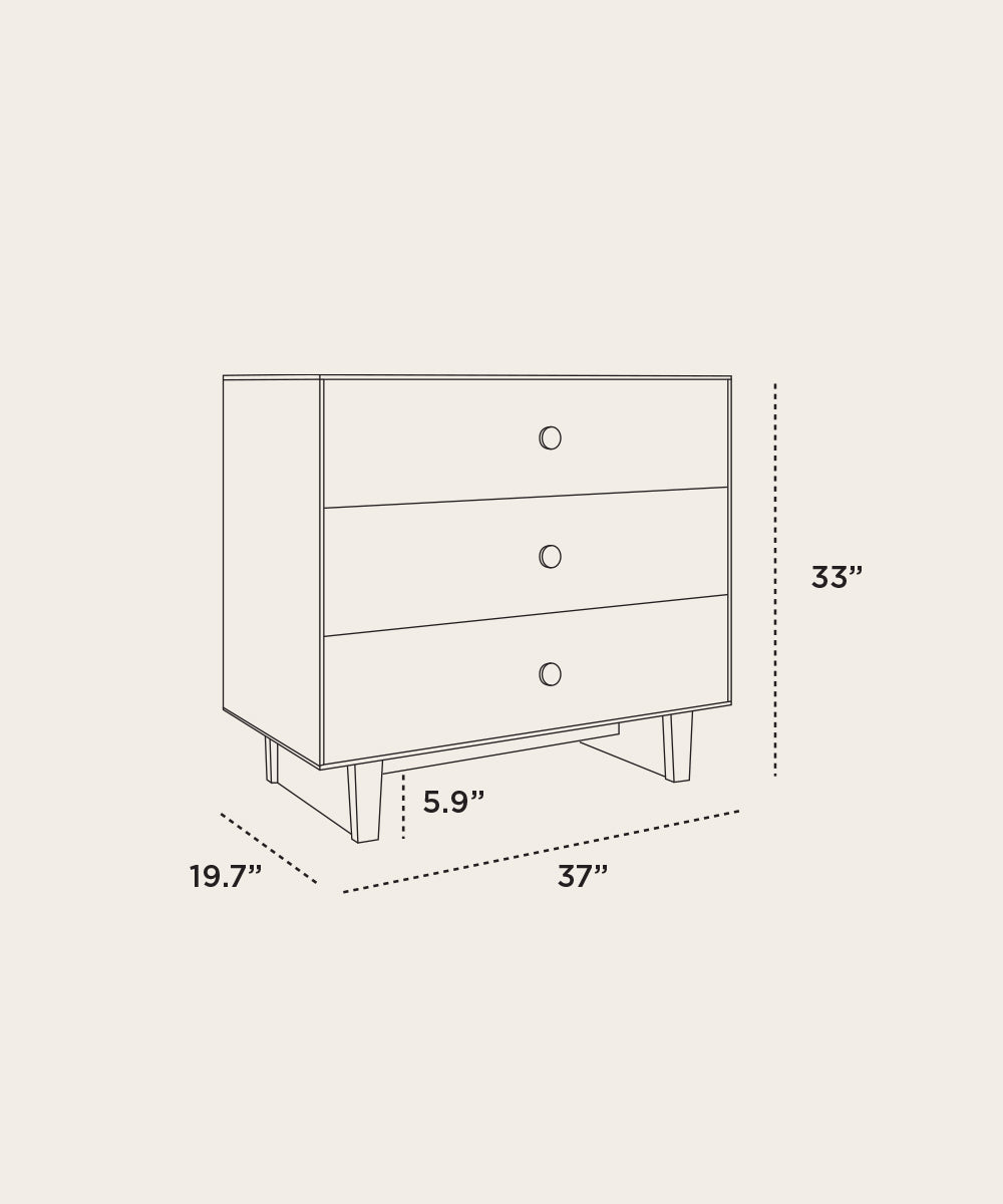 Rhea 3-Drawer Dresser