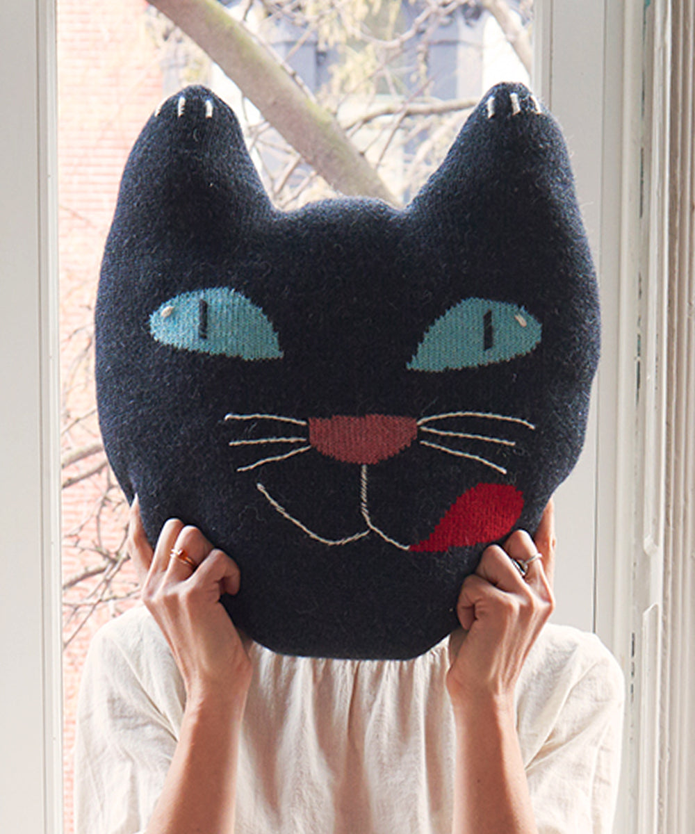 Black Cat Pillow