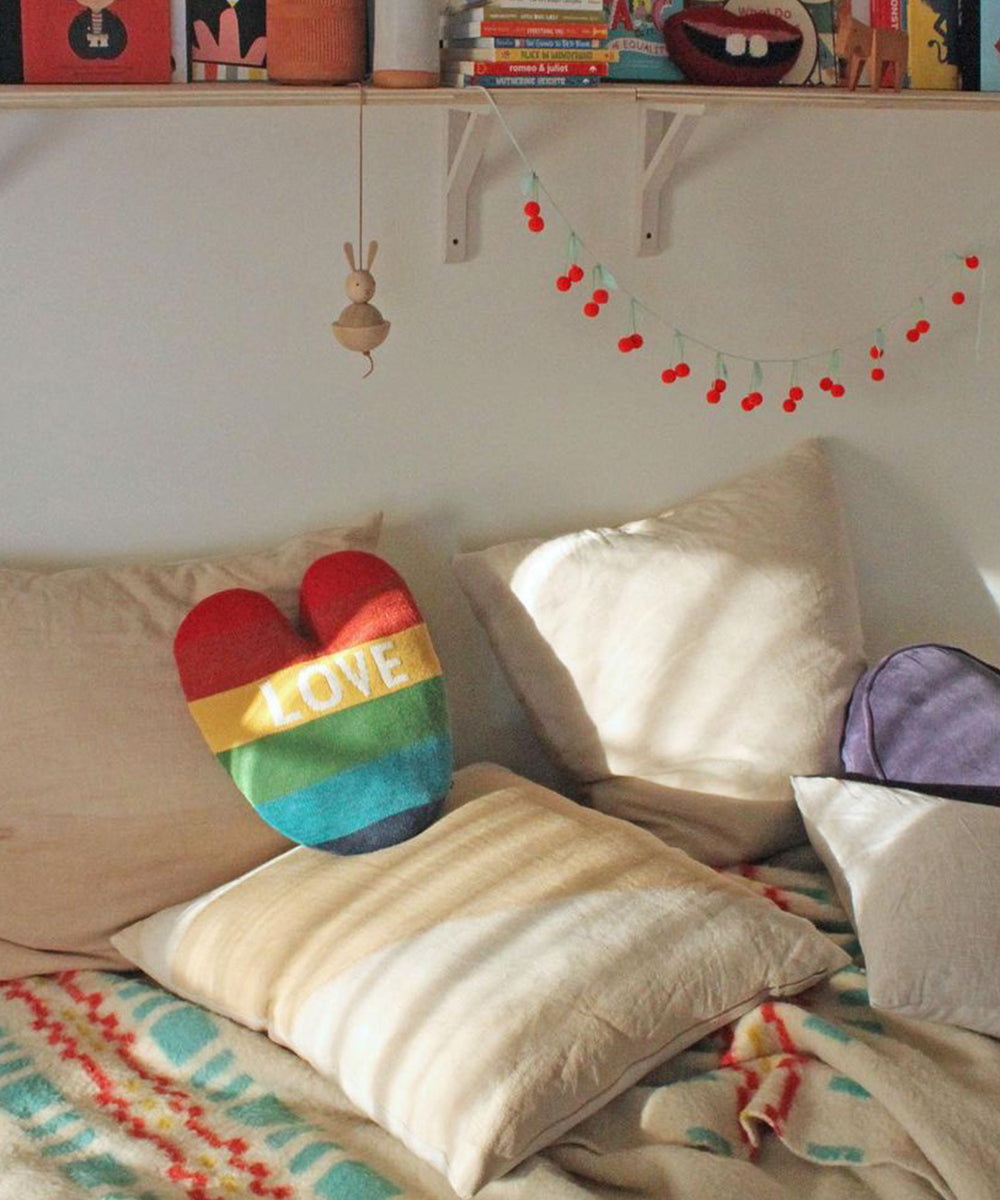 Heart Pillow - Rainbow